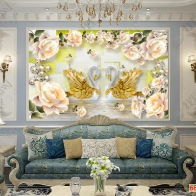 Tranh Dán Tường 3D Hiện Đại mã 68368
